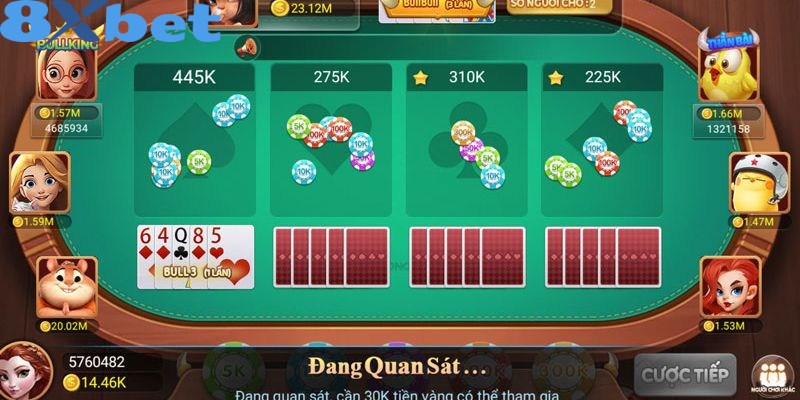 Phân loại bài đặc biệt trong Bull Bull và mức trả thưởng